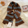 Knitted Wool Striped Scarf