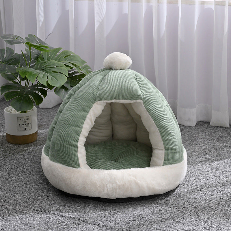 Half Enclosed Kennel Dog Bed Enclosed Kitty Kennel