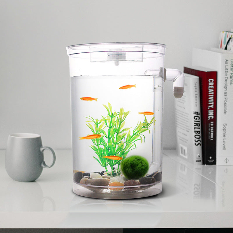 Plastic creative goldfish small aquarium fish tank