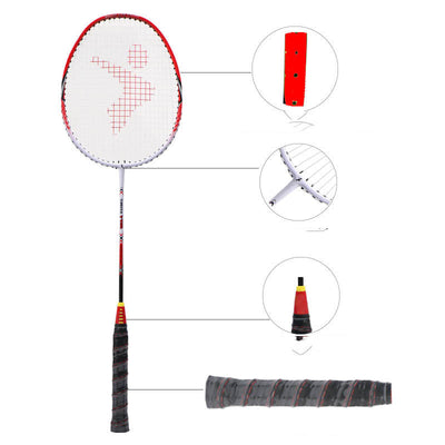 Aluminum Alloy Integrated Shock Absorption Badminton Racket Set