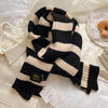 Knitted Wool Striped Scarf