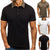 Men's Solid Color POLO Shirt Camouflage Lapel Casual Short-Sleeved Slim T-Shirt Men